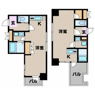 カスタリア大町【8階】の間取り