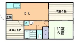 ファミール難波【1階】の間取り