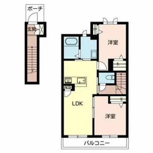 フェリーシード桜丘A棟【2階】の間取り