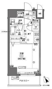 ズーム横浜【9階】の間取り