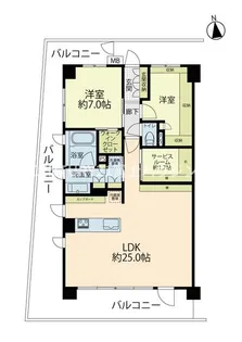 レ・ジェイド辻堂東海岸GARDEN-SIDE VILLA【2階】の間取り