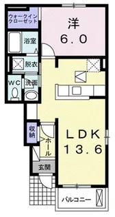 メルヴェール【1階】の間取り