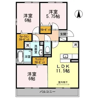 ぷらたなすIII【2階】の間取り