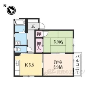 メゾンラッキービレッジ2【2階】の間取り