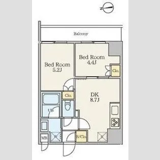 Alivis五反野【3階】の間取り