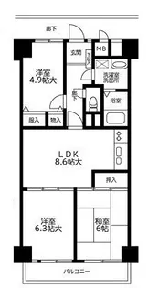 都立大イーストハイツ【1階】の間取り