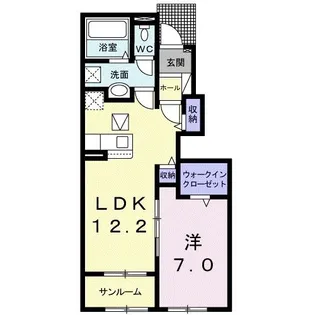 フリーダム白木I【1階】の間取り