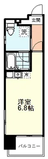 ベルヴィー扇【6階】の間取り