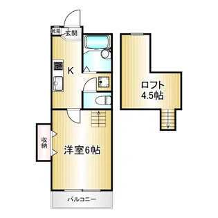 レインボーハイム【1階】の間取り