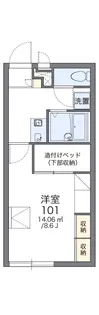 レオパレスパストラルM&A【2階】の間取り