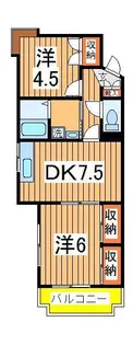アビタシオン新柏【1階】の間取り