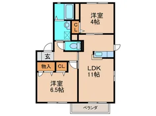 プレミール中間2【2階】の間取り