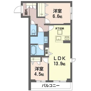 シャインバード【1階】の間取り