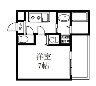 アッシュメゾン天王寺【3階】の間取り