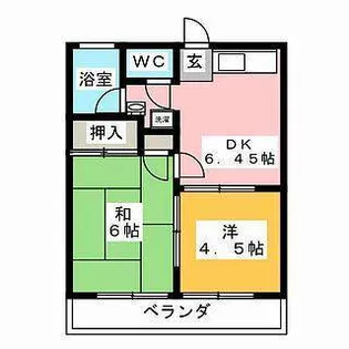 サンマリンコーポ【2階】の間取り