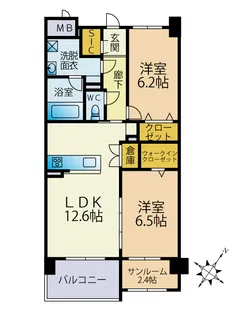 ブレス筑紫通り北【3階】の間取り