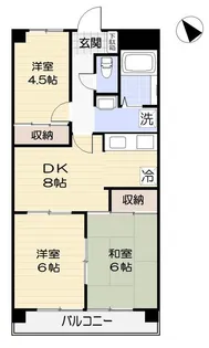 ロイヤルサンシティ【6階】の間取り