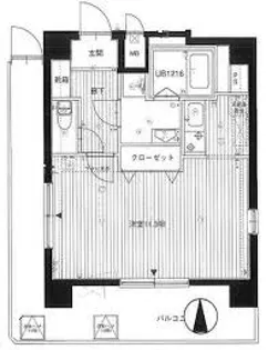ファーストプレイス菊川【12階】の間取り