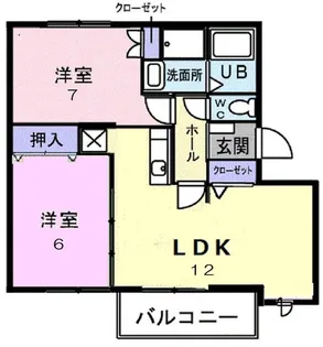 フローラルヒルズB【2階】の間取り