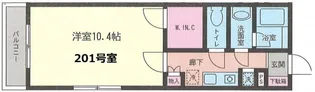 旭ハイツ【2階】の間取り