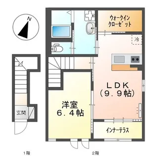 ディア・ベルジュV【2階】の間取り