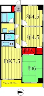ウラニア天王台【4階】の間取り