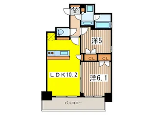 パ-クハビオ人形町【10階】の間取り
