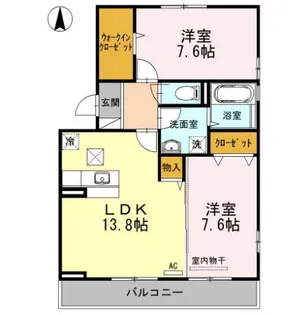 グランビアC【1階】の間取り