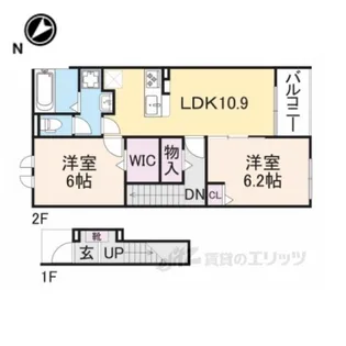 カルム敷島【2階】の間取り