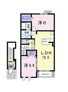 プラシードつくばA【2階】の間取り
