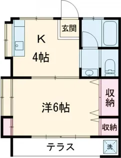 ハイツたちばな【1階】の間取り