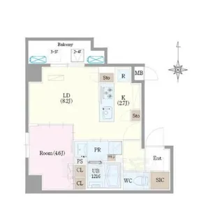 LUMICOURT MITAKA【4階】の間取り