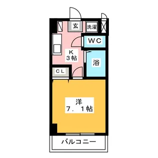 ラ・メゾン港東通り【3階】の間取り