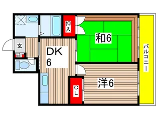 泉コ-プ 西【5階】の間取り