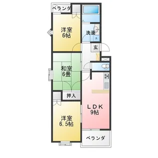 ベルパークB【1階】の間取り