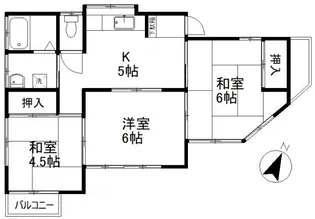 秋山レジデンス【2階】の間取り