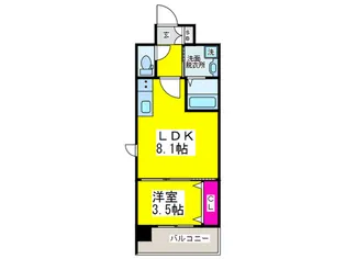 レクシア堺東【6階】の間取り