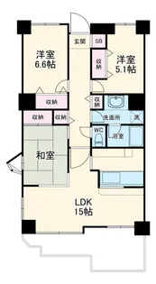 東急ドエルアルスあざみ野弐番館【6階】の間取り