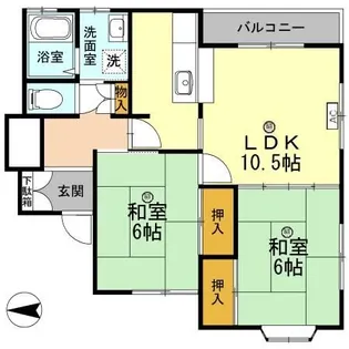 コーポユタカ【2階】の間取り