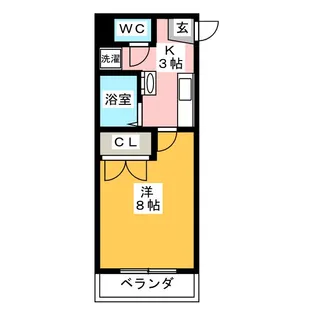P・Yマンション【5階】の間取り