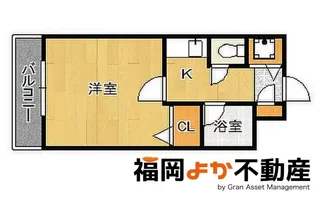 ロイヤルコンフォートロコ六本松【4階】の間取り
