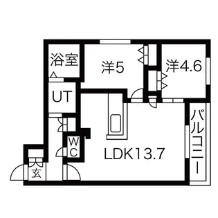 Rejoice東札幌(旧Alivis東札幌)【4階】の間取り