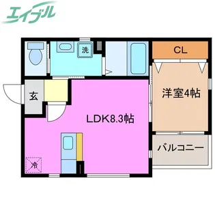 ラメール海山道【2階】の間取り