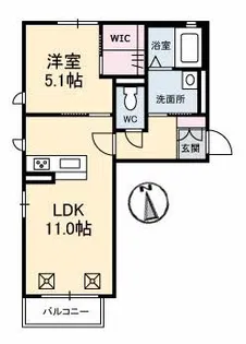 カメリアV【1階】の間取り