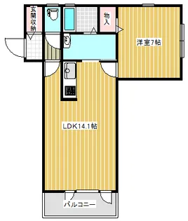 アンソレイユ【1階】の間取り