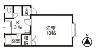 マーセル清水B棟【1階】の間取り