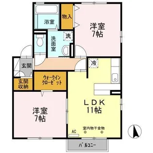 West New Leaf(ウエストニューリーフ)【2階】の間取り