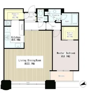 青山パークタワー【19階】の間取り