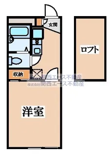 レオパレスドリーム田中21【1階】の間取り