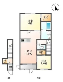 カサ・ベルデ【2階】の間取り